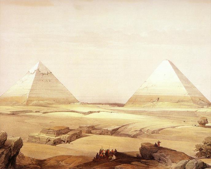 W malarstwie-David Roberts - David_Roberts_pg01_The_Pyramids_Of_Cheops_And_Chephren_1280x1024.jpg