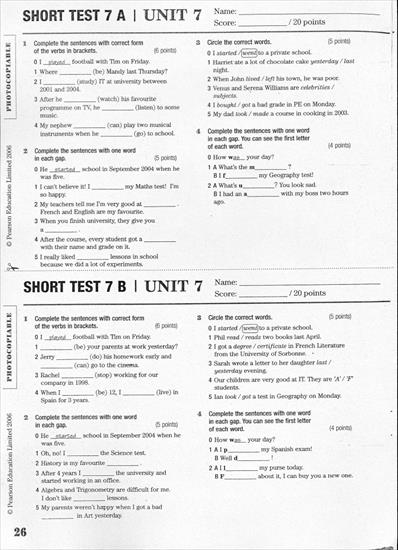 Testy i odpowiedzi Matura success elementary - unit 7.jpg
