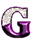 Litery -  Diamentowo Purpurowe - GIF - G Lg Purple diamond.gif