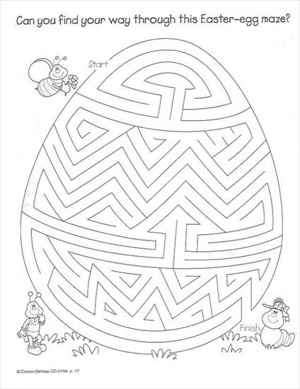 Kolorowanki, łamigówki - Wielkanoc - 17 Easter Egg Maze.jpg