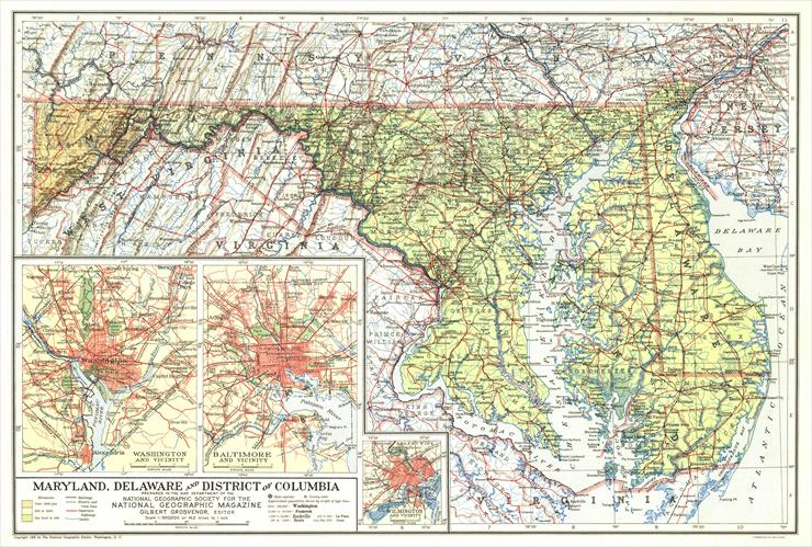 Mapay Świata HQ - USA - Maryland, Delaware 1927.jpg